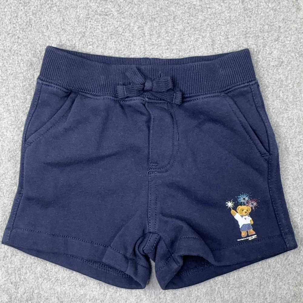 Ralph Lauren‎ Shorts Infant Size 6M Polo Bear Fleece Shorts Fireworks Preppy